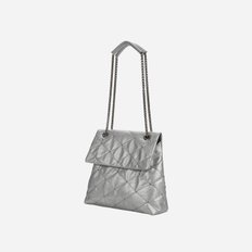 Lozenge Studded Bag Small Cool Silver