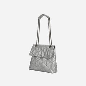 Lozenge Studded Bag Small Cool Silver