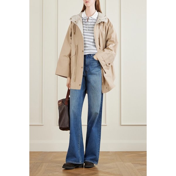 몽클레어 브루네라 후드 코튼 블렌드 재킷 카멜 46376663162987729