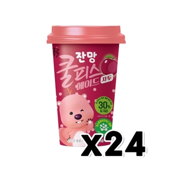  잔망루피 쿨피스에이드 자두 컵음료 300ml x 24개