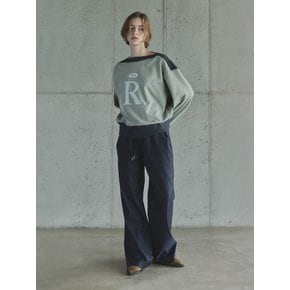 BOAT NECK R SWEAT SHIRTS / KHAKI