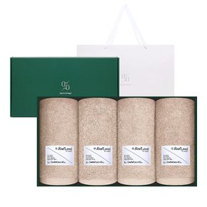 송월타올 1퍼센테이지 라떼 210g 40수 타올 4P 선물세트
