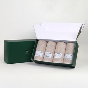 송월타올 1퍼센테이지 라떼 210g 40수 타올 4P 선물세트