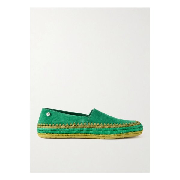 파울라 이비자 리오 라피아 트리밍 스웨이드 에스파드리유 그린 46376663162835238