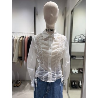 에고이스트 [여주점] 셔링 끈 스트링 슬림핏 블라우스 ER2WB562