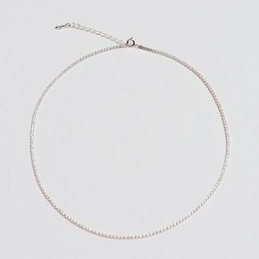 silver tennis necklace