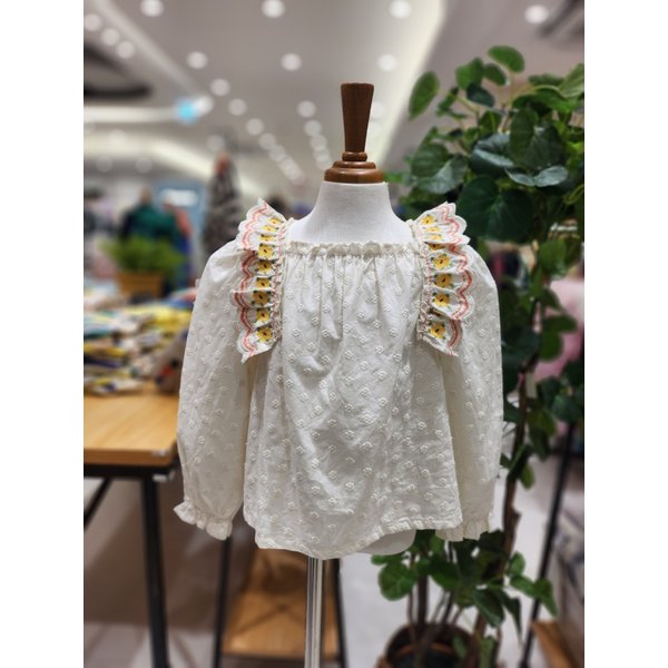 [파주점] 리틀그라운드(WH)룰라비- 플라워프릴블라우스 7511231001