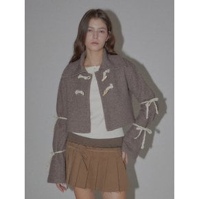 MICHELLE SAILOR COLLAR CROP JACKET - HAZELNUT