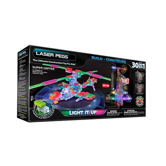 Laser Pegs Ventures LLC 레이저페그 컬러 LED블록 슈퍼 헬리콥터 30in1