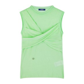 TWISTER KNIT VEST - GREEN