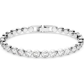 미국 스와로브스키 시계 Swarovski Tennis Bracelet and Earring Jewelry Rhodium Finish Clear