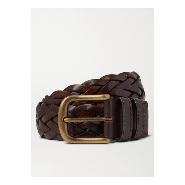 앤더슨 앤 셰퍼드 3.5cm Woven Leather Belt 브라운 16494023980274414
