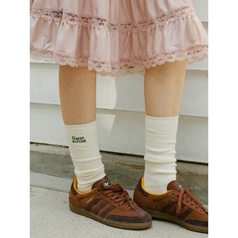 그린버터 Needlework Mid-calf Socks (Green)