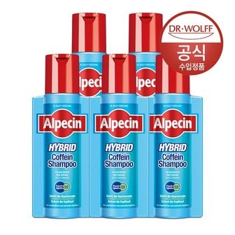 알페신 하이브리드 카페인 샴푸 건성 두피용 250ml x5