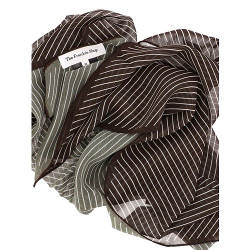 더 프랭키 샵 여성 스카프 FW26 화이트 MARAIS STRIPED SCARFBROWN