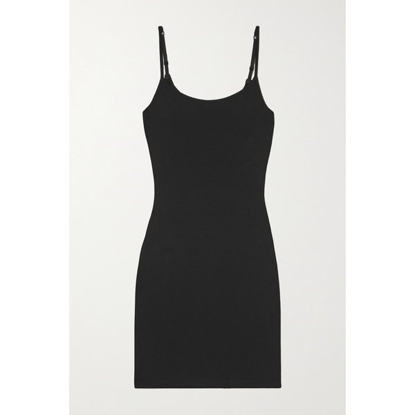 스킴스 소프트 라운지 골지 스트레치 모달 미니 드레스 오닉스 블랙 1647597298251679