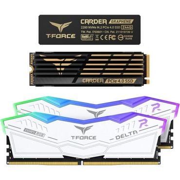  미국 팀그룹 램 DDR5 TEAMGROUP T-Force Delta RGB 32GB Kit 2x16GB 6400MHz Ram White FF4D532G