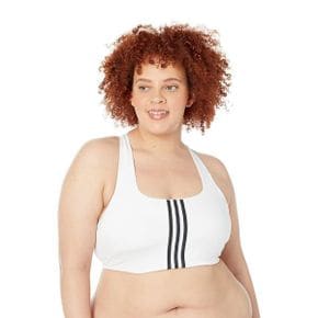 3713712 Adidas Plus Size Training Medium Support Better 3-Stripes Bra 58865333