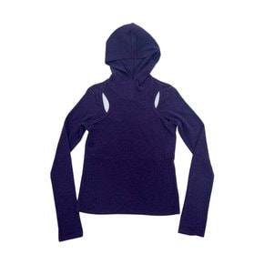 CUT OUT HOODIE/PURPLE