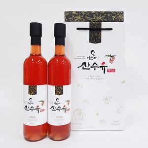 푸드공작소 [명절 후 배송]구례 산수유 액기스세트(500ml x 2병) + 즙10포(선물포장)