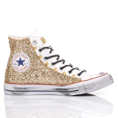 컨버스 스니커즈 116 CONVERSE GLITTER GOLD White