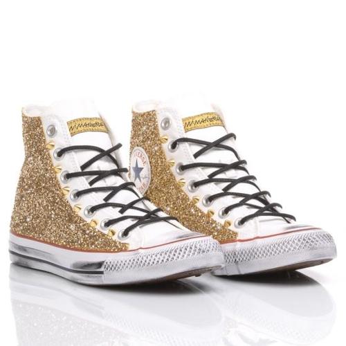 컨버스 스니커즈 116 CONVERSE GLITTER GOLD White