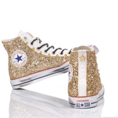 컨버스 스니커즈 116 CONVERSE GLITTER GOLD White