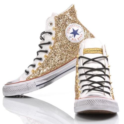 컨버스 스니커즈 116 CONVERSE GLITTER GOLD White