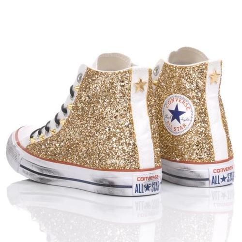 컨버스 스니커즈 116 CONVERSE GLITTER GOLD White