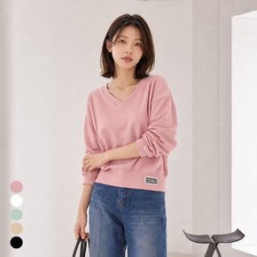 시보리 라벨 V넥 삥줄 맨투맨_T2603TS043A