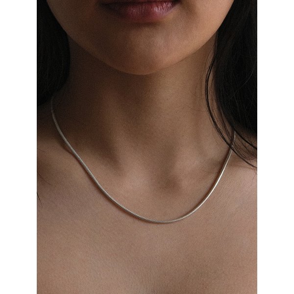 Bold Line Necklace (silver925)(2color)