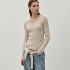 나인 ESSENTIAL SLIM V-NECK KNIT_S T6783