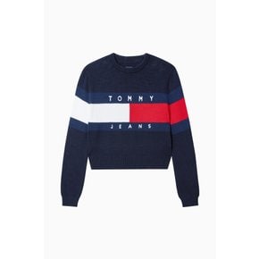 여성 센터 플래그 스웨터 T32F0KTO33TWT1 TOMMY JEANS