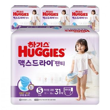  하기스 맥스드라이 팬티형 5단계 124개