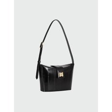 HOBART Folded Top Small Bucket Bag - Black