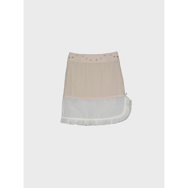 24S EYELET RUFFLE SKIRT