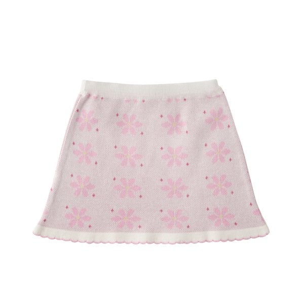 [여주점] [오프라벨 여주점] 밍크뮤 (PK) 빅플라워자카트니트스커트 (35115-436-01)