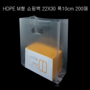 HDPE 쇼핑봉투 M형 팬시봉투 22X30cm 옆면10cm 200매