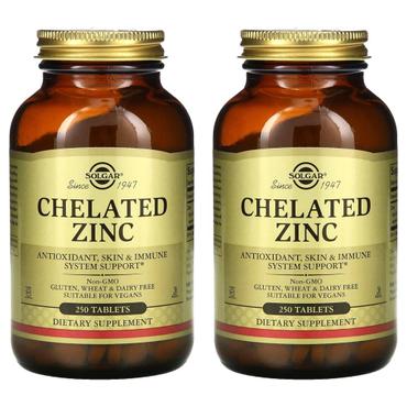 솔가 미국직구 Solgar 솔가 킬레이트 징크 아연 22mg Chelated Zinc 250정 2팩