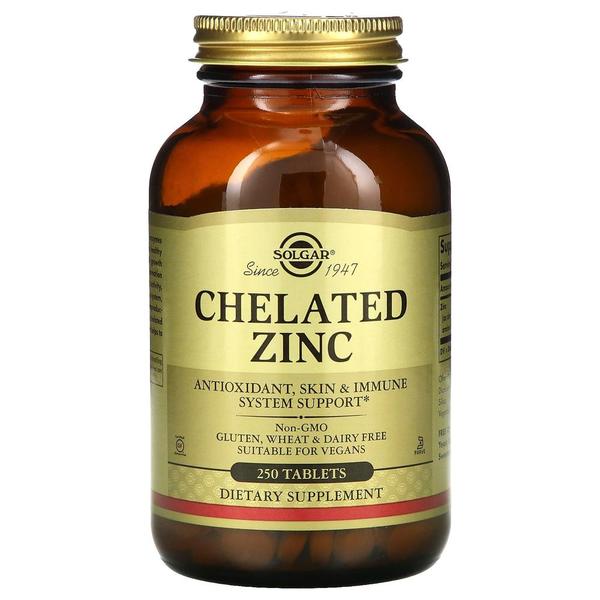 미국직구 Solgar 솔가 킬레이트 징크 아연 22mg Chelated Zinc 250정 2팩