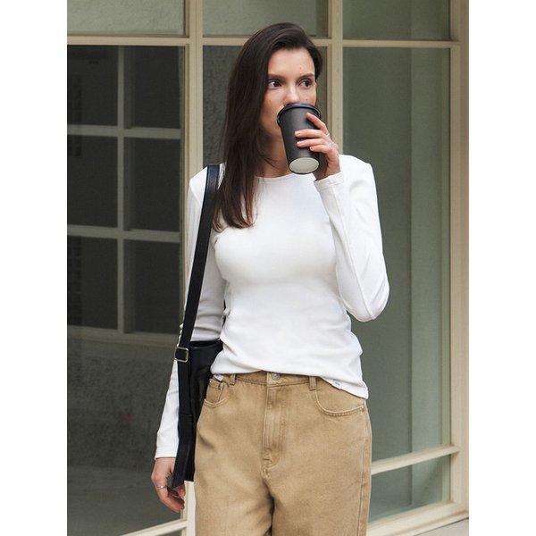 이너 캡 스쿱넥 긴팔 티셔츠_3COLORS