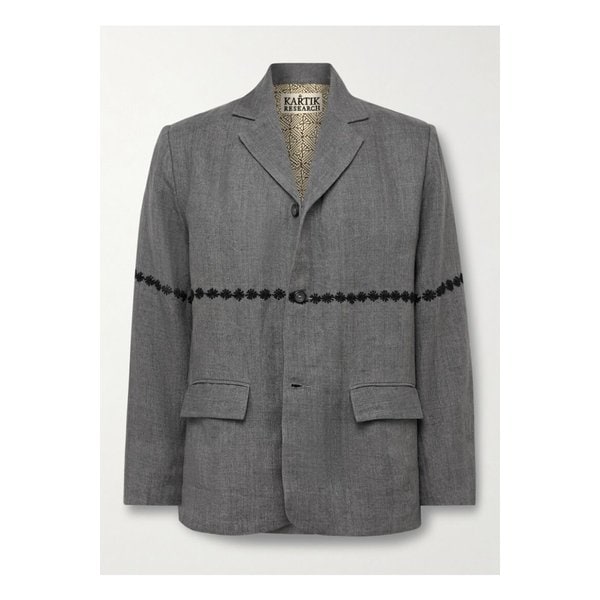 카틱 리서치 자수 리넨 블레이저 그레이 1647597353378889