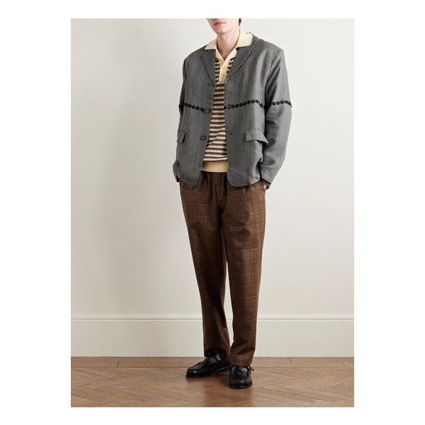 카틱 리서치 자수 리넨 블레이저 그레이 1647597353378889