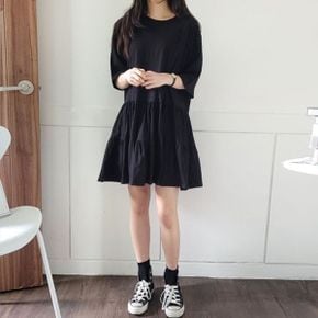 캉캉 반팔 미니 원피스 여름 여행 임부복 Bz408_P391073091
