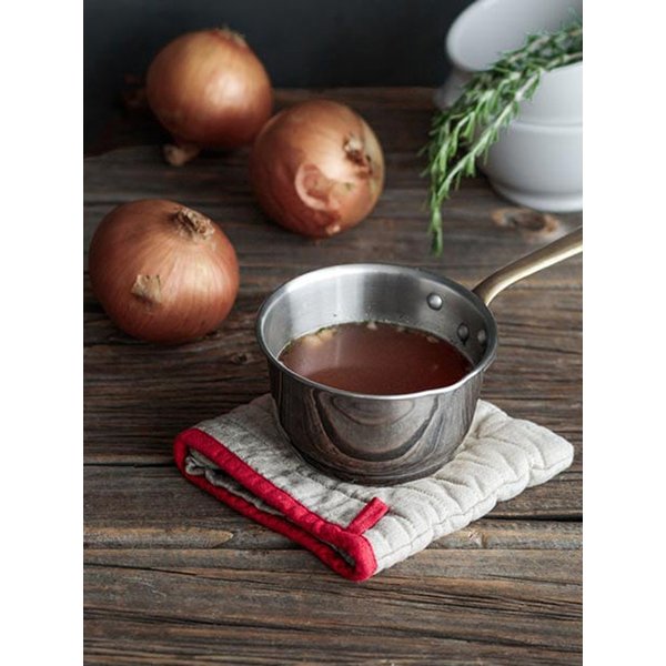 lino e lina 리투아니아 린넨 사각 냄비받침 겸 주방장갑 (오트밀)