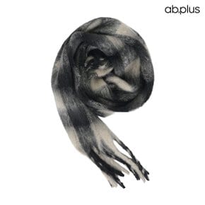 [ab.plus/신상] 투톤 체크 프린지 머플러 (LSA5MA37A)