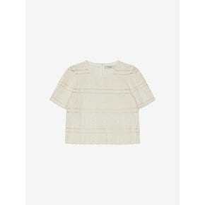 레이스 펀칭 반팔 블라우스 (VKBAG2475)