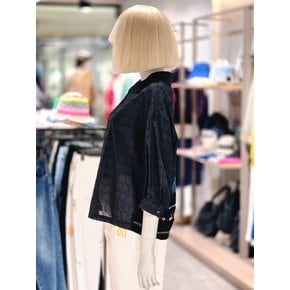 [파주점] 트로이 니트 배색 블라우스 BABLA3541-BK