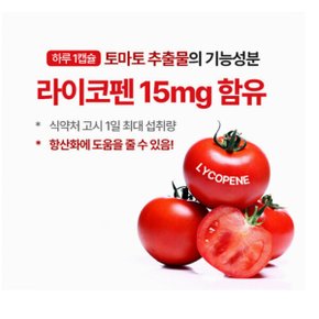 항산화 건강 라이코펜 15 골드 고함량 토마토추출물 영양제 60캡슐 2달분