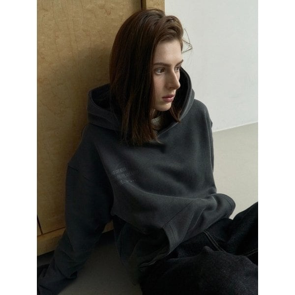 Pigment Oversized Fleece Lined Hoodie _ Charcoal